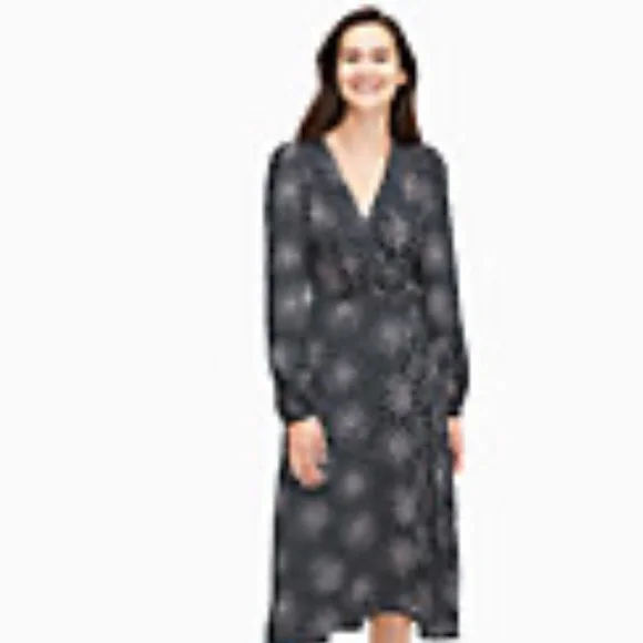 what shoes to wear with faux leather dress The Ice Never Melts | Blue Snowflake Christmas Wrap Dress | Size L main image 0